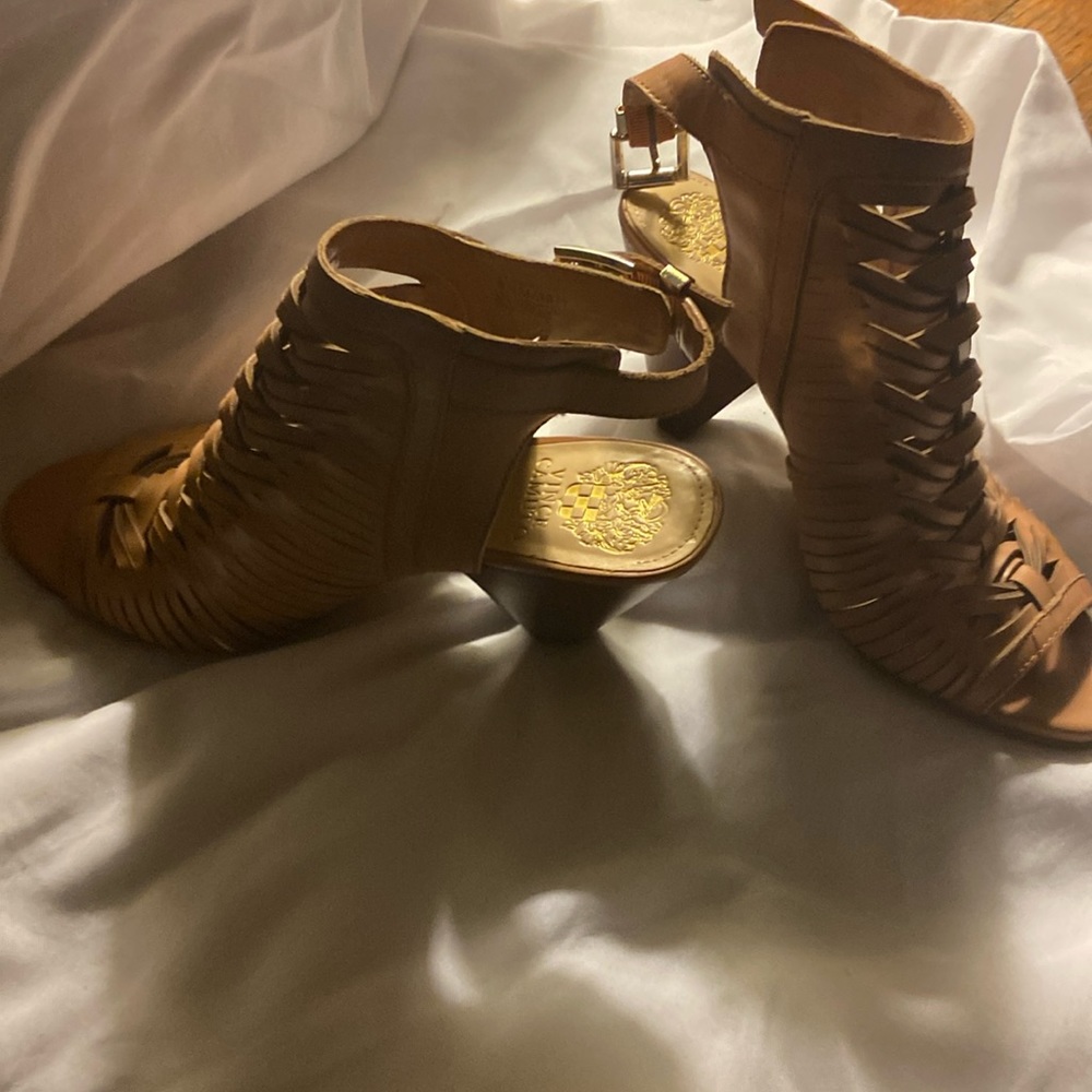 Tan leather shoes